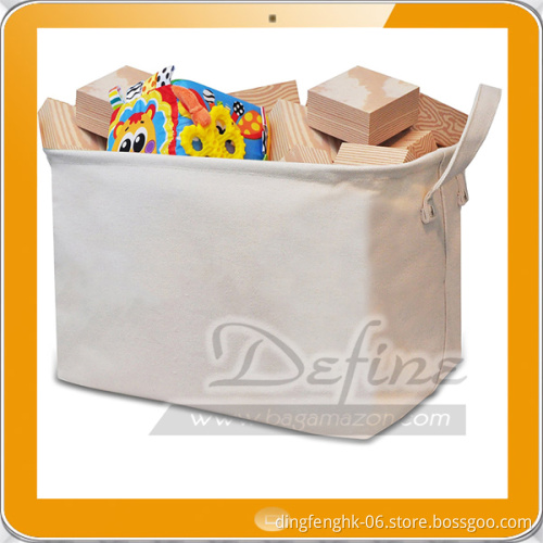 custom logo canvas storage bin for toy storage